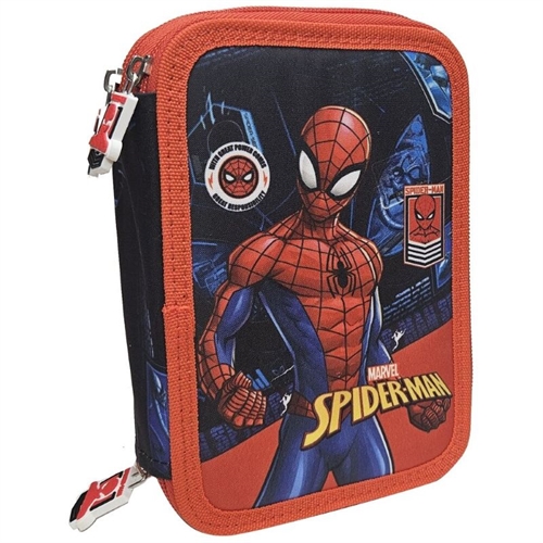 Marvel Spiderman penalhus 3 lag med tilbehør