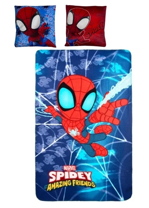 Spidey decorpude og fleece tæppe