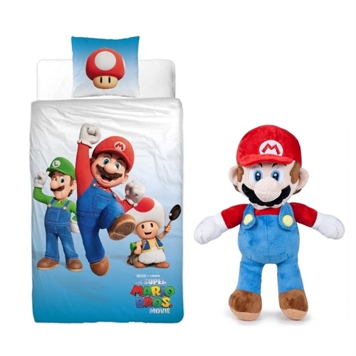 Super Mario sengetøj og bamse