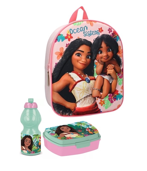 Disney Vaiana børnehavestart sæt, rygsæk 32 cm-madkasse-drikkedunk