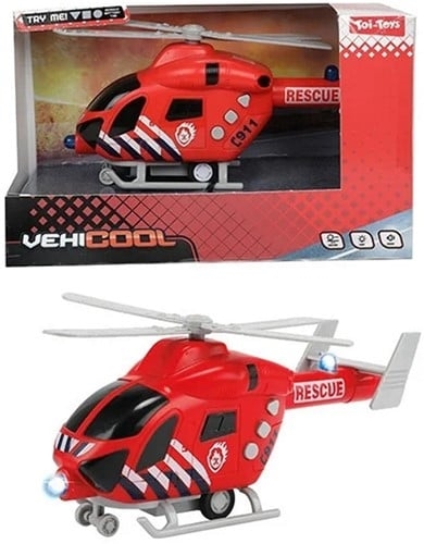 Vehicool Fire Helicopter Rescue med lys og lyd