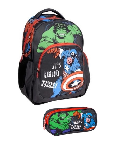 Avengers skoletaske og penalhus , It's Hero Time !