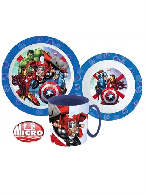 Avengers mikroovn spisesæt , blå