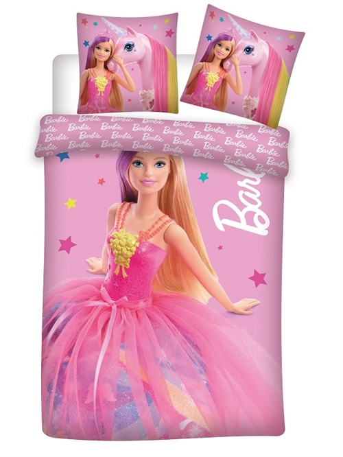 Barbie junior sengetøj, 100*140 cm / 45*40 cm
