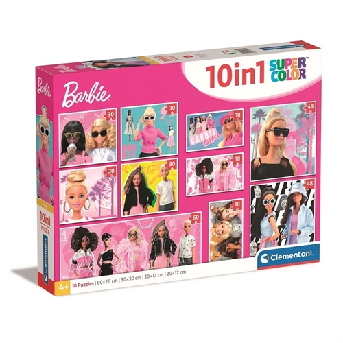 Barbie Puslespil 10 in 1