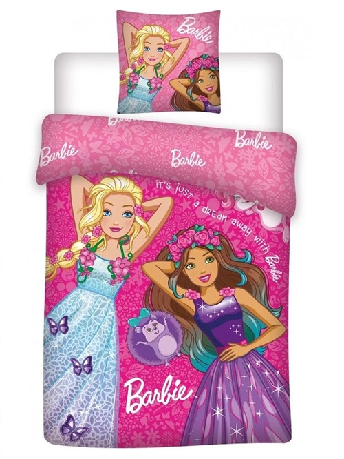 Barbie junior sengetøj, 100*140 cm / 45*40 cm