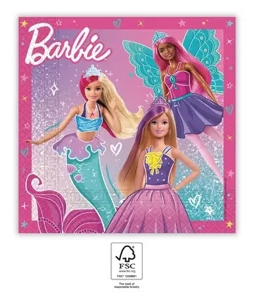 Barbie Fantasi servietter 33 * 33 cm , 20 stk.