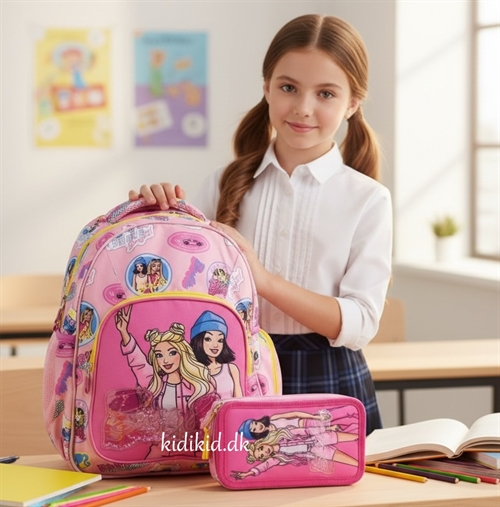 Barbie skoletaske og penalhus