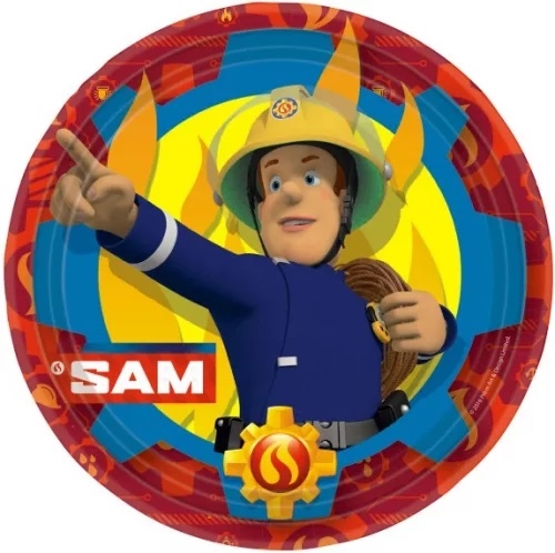 Brandmand Sam paptallerkner 23 cm , 8 stk.