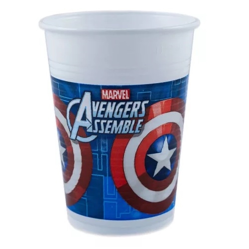 Captain America plastik krus 200 ml , 8 stk.