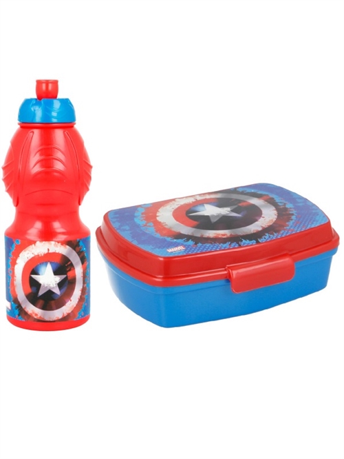 Captain America madkasse og drikkedunk