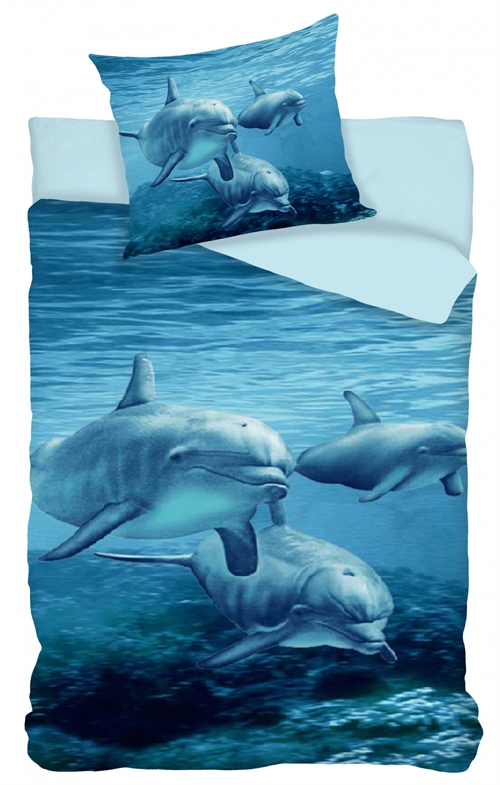 Delfin sengetøj, 140 * 200 cm/ 70*90 cm