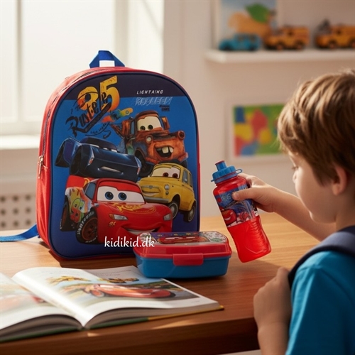 Disney Cars børnehavestart sæt - rygsæk, madkasse og drikkedunk