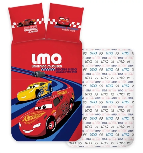 Disney Cars McQueen junior sengetøj, 100 * 140 cm/ 40 * 45 cm