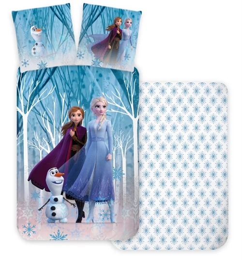 Disney Frost junior sengetøj blå , 100*140 cm /40* 45 cm