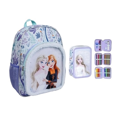 Disney Frost skoletaske og penalhus , Elsa og Anna