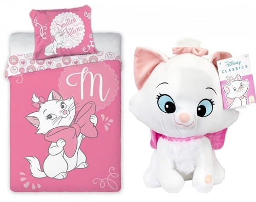 Disney Aristocats Marie junior sengetøj og bamse