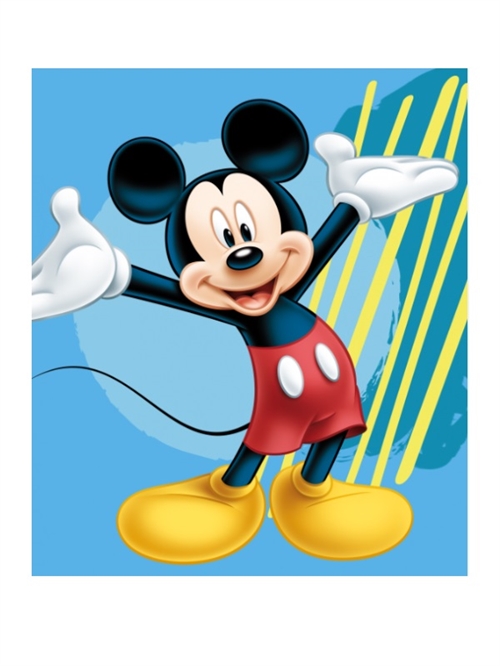 Disney Mickey fleecetæppe 120*140 cm