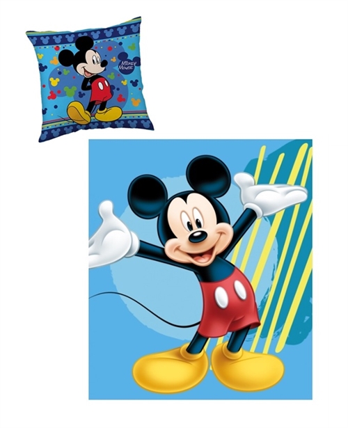 Disney Mickey Mouse decorpude og fleecetæppe