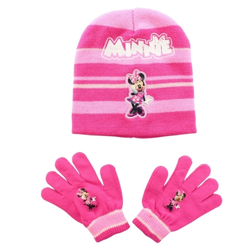 Disney Minnie hue og vanter pink