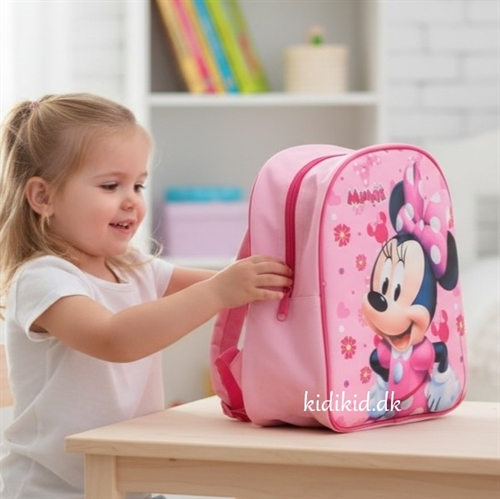 Disney Minnie Mouse rygsæk 3D lyserød blomster , 31 cm