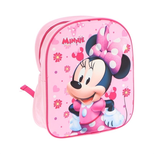 Disney Minnie Mouse rygsæk 3D lyserød blomster , 31 cm
