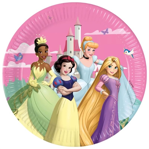 Disney Prinsesser paptallerkner 23 cm, 8 stk.