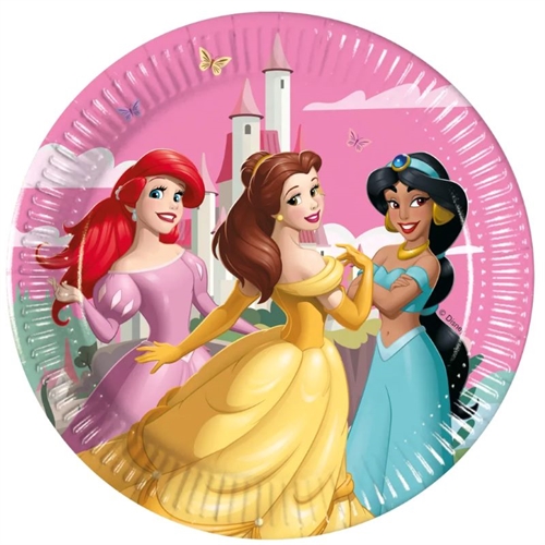 Disney Prinsesser paptallerkner 20 cm, 8 stk. 