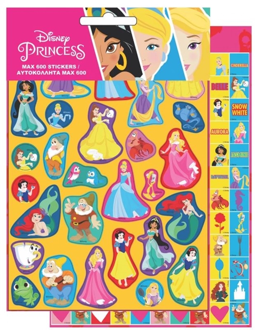 Disney Prinsesser klistermærker 600 stk.