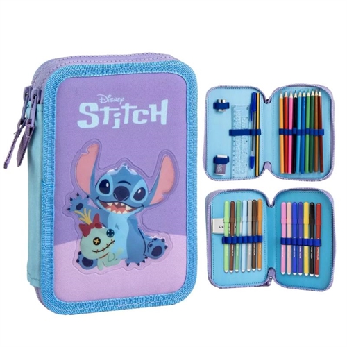 Disney Stitch penalhus 2 lag med tilbehør