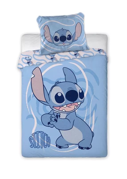Disney Stitch junior sengetøj blå , Whirlwind , 100*135cm / 40*60 cm