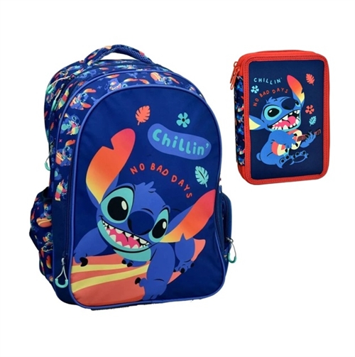 Disney Stitch skoletaske og penalhus