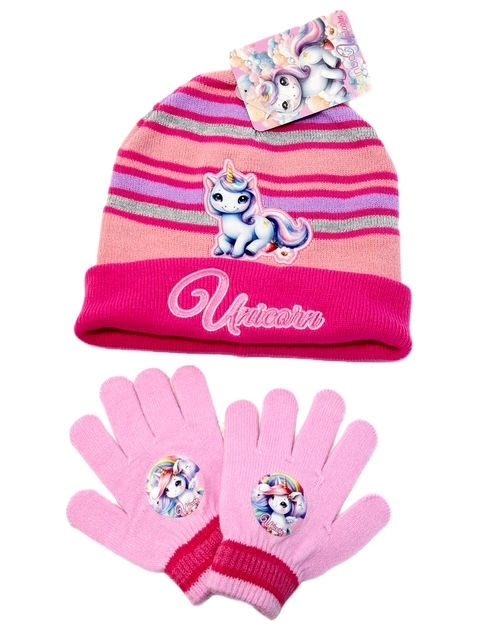 Enhjørning hue og vanter