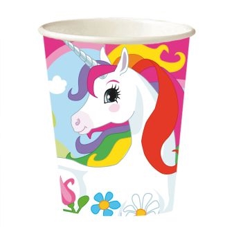 Enhjørning - unicorn papkrus pink 250 m, 8 stk.