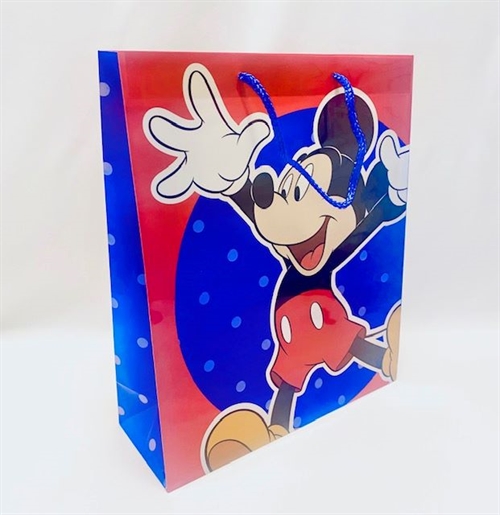 Disney Mickey gavepose blå  , 39*32*12 cm 