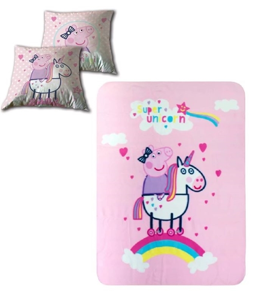 Gurli Gris decor pude og fleece tæppe , Super unicorn