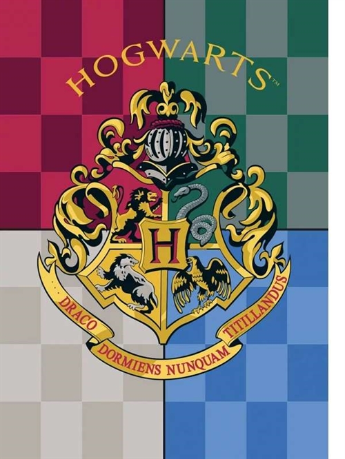 Harry Potter fleecetæppe Hogwarts, 100*140 cm
