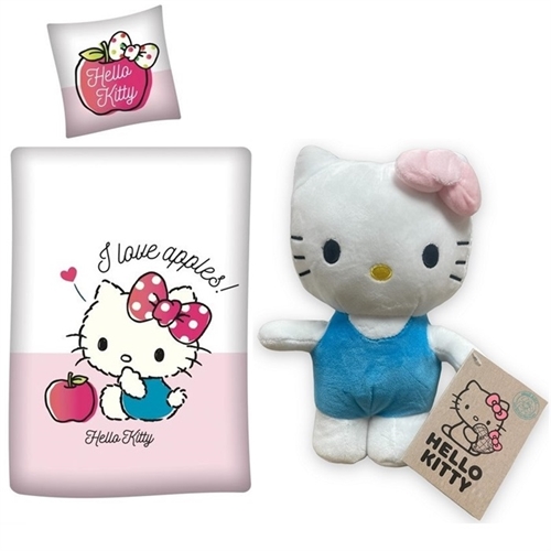 Hello Kitty junior sengetøj med bamse 25 cm