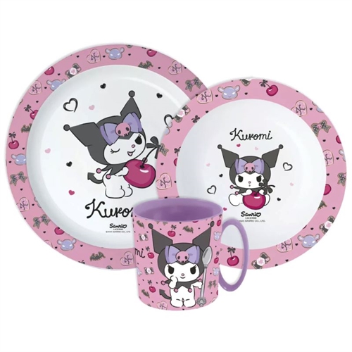 Hello Kitty Kuromi spisesæt til mikroovn