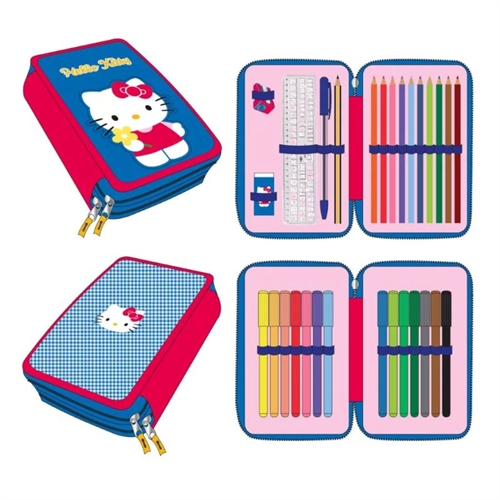 Hello Kitty penalhus 2 lag med tilbehør