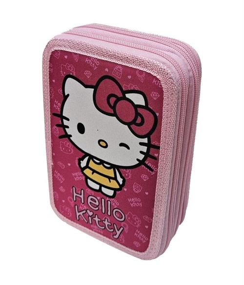 Hello Kitty penalhus 3 lag med tilbehør , pink
