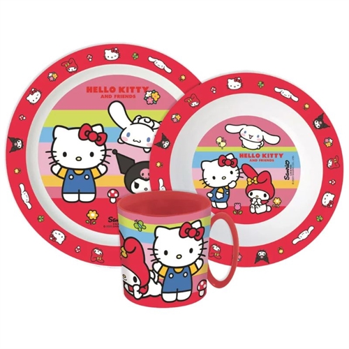 Hello Kitty spisesæt til mikroovn