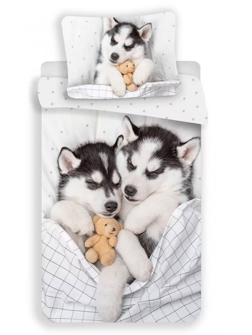 Hunde sengetøj , Husky Sleepy , 140*200 cm / 70*90 cm