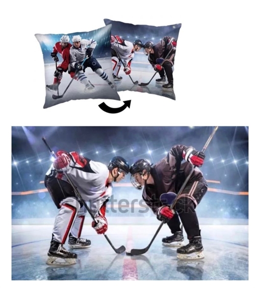 Hockey decor pude og fleece tæppe