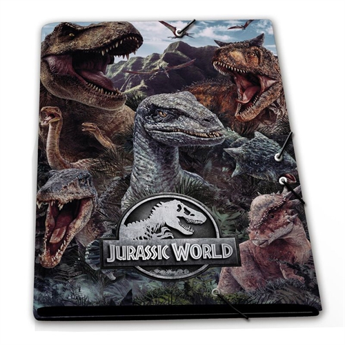 Jurassic World dokumentmappe A4 med elastiklukning 
