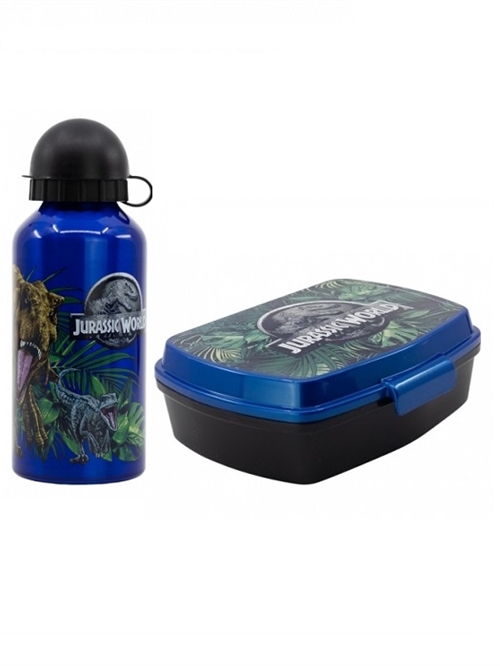 Jurassic World madkasse og drikkedunk aluminium