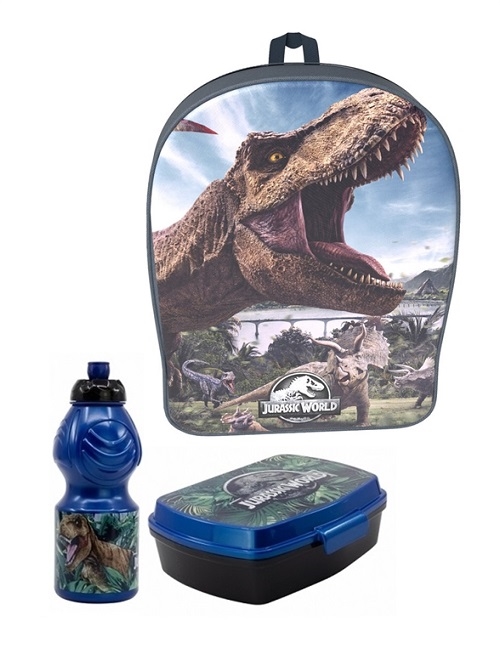 Jurassic World børnehavestart sæt - rygsæk, madkasse og drikkedunk