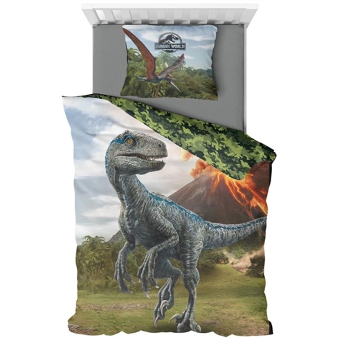 Jurassic World sengetøj grå