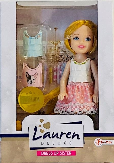 Lauren deluxe mini teen dukke med tilbehør , 14 cm 