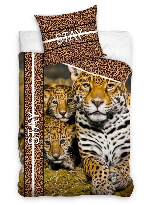 Leopard sengetøj 140*200 cm , Stay Wild